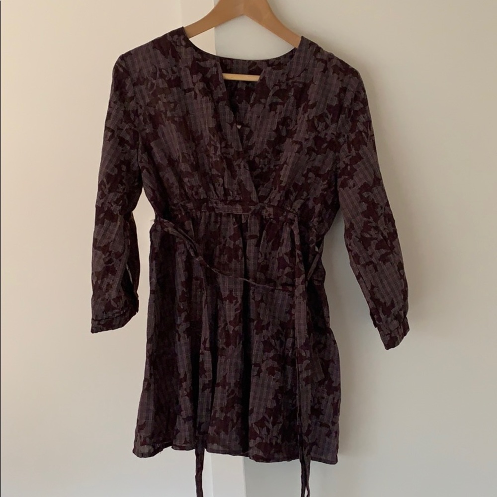 Burgundy maternity top